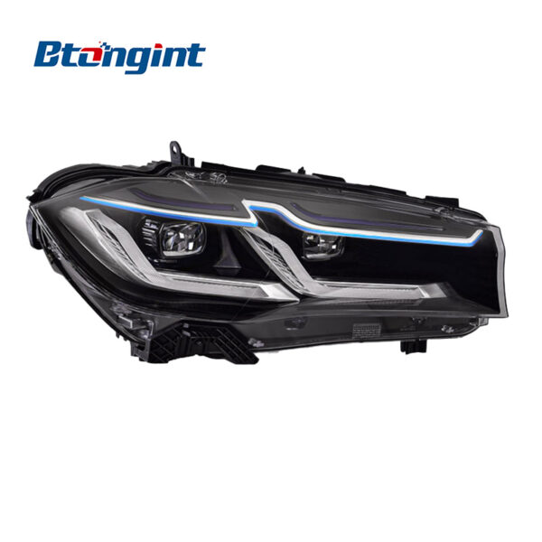 2023 Style LED Headlights Assembly Compatible with BMW X5 F15 2014-2018, Streamer DRL Projector Headlamp