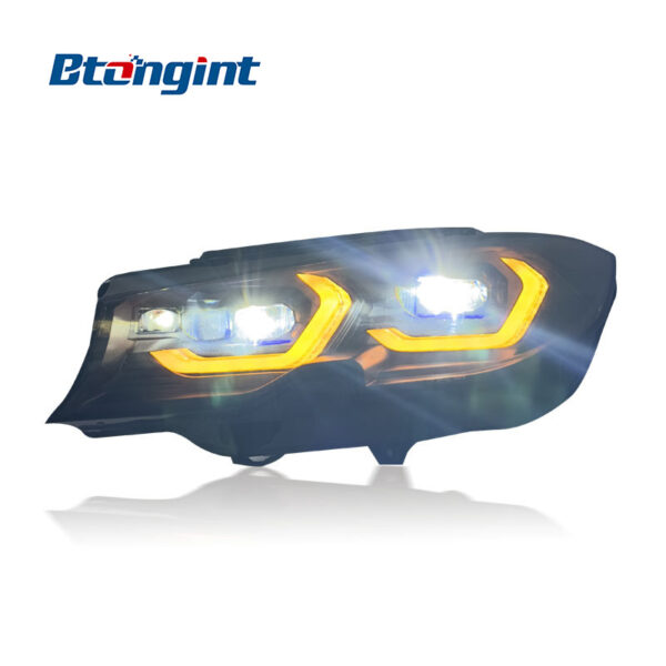 For 2019-2021 BMW 3 Series G20 G28 Laser Headlight Assembly, New LED Sun Spoon Headlamp Upgrade