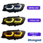 For 2019-2021 BMW 3 Series G20 G28 Laser Headlight Assembly, New LED Sun Spoon Headlamp Upgrade
