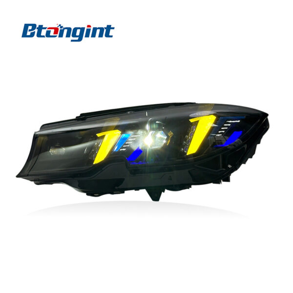 For 2019-2021 BMW 3 Series G20 G28 Laser Headlight Assembly, Fangs Style LED Headlamp Upgrade.