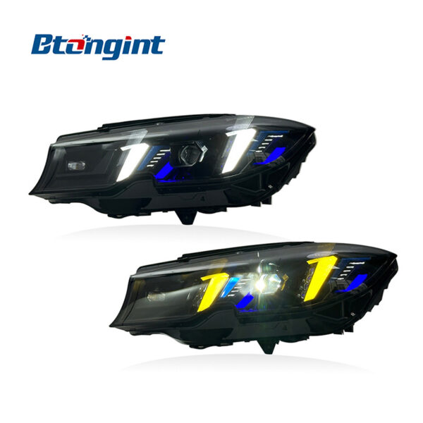 For 2019-2021 BMW 3 Series G20 G28 Laser Headlight Assembly, Fangs Style LED Headlamp Upgrade.