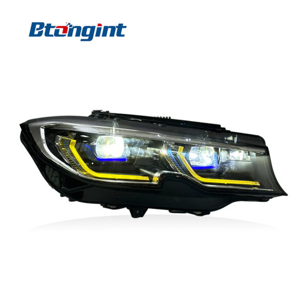 For 2019-2022 BMW 3 Series G20 G28 Headlight Assembly, High Configuration Laser Bi-color Headlamp Upgrade