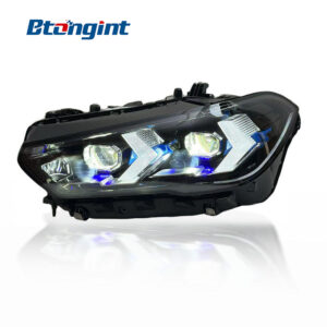 For 2019-2022 BMW X5 G05 Headlight Assembly, LED Laser Lens With New Sun DRL & Brake Light Upgrade