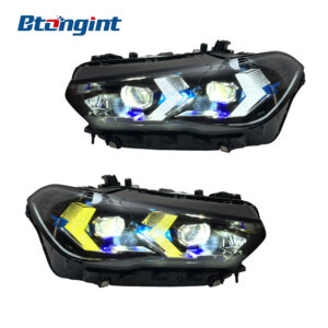 For 2019-2022 BMW X5 G05 Headlight Assembly, LED Laser Lens with New DRL & Turn Signal Upgrade