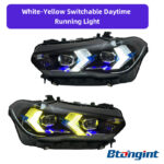 For 2019-2022 BMW X5 G05 Headlight Assembly, LED Laser Lens with New DRL & Turn Signal Upgrade