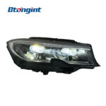For 2020-2022 BMW 3 Series G20 Headlight Assembly, High Configuration LED Spoon DRL Laser Lens Headlamp Upgrade
