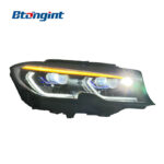 For 2020-2022 BMW 3 Series G20 Headlight Assembly, High Configuration LED Spoon DRL Laser Lens Headlamp Upgrade