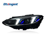 For 2021-2024 BMW 4 Series G22 G82 Headlight Assembly, M4 Fangs Style LED Bi-color Headlamp Upgrade