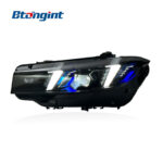 For 2023-2024 BMW 3 Series G20 Headlight Assembly, Fangs Style Bi-color LED Laser Headlamp Upgrade