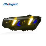 For 2023-2024 BMW 3 Series G20 Headlight Assembly, Fangs Style Bi-color LED Laser Headlamp Upgrade