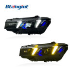 For 2023-2024 BMW 3 Series G20 Headlight Assembly, Fangs Style Bi-color LED Laser Headlamp Upgrade