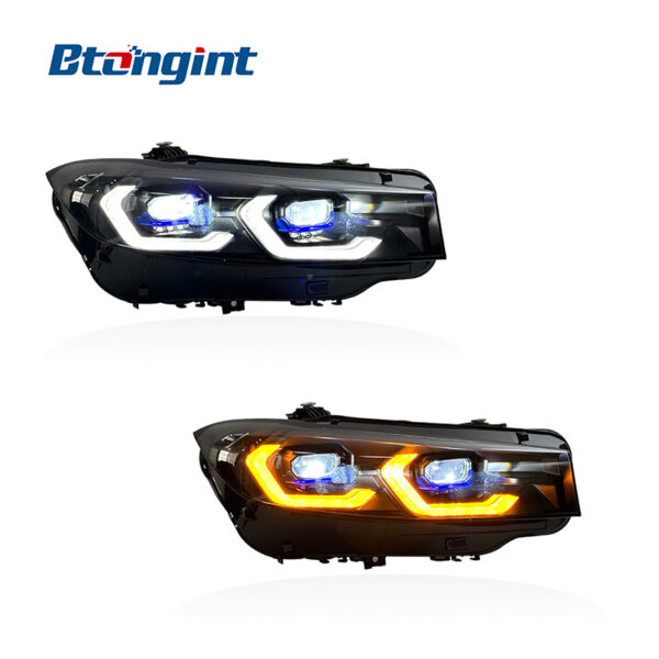 For 2023-2024 BMW 3 Series G20 Laser Headlight Assembly, Bi-color LED DRL Headlamp Upgrade