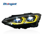 For BMW 4 Series G22 G23 G26 M4, LED Laser Headlight Assembly With Bi-color Golden Eye DRL Upgrade0.