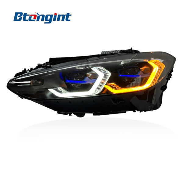 For BMW 4 Series G22 G23 G26 M4, LED Laser Headlight Assembly With Bi-color Golden Eye DRL Upgrade0.
