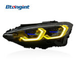 For BMW 4 Series G22 G23 G26 M4, LED Laser Headlight Assembly With Bi-color Golden Eye DRL Upgrade0.