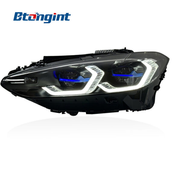 For BMW 4 Series G22 G23 G26 M4, LED Laser Headlight Assembly With Bi-color Golden Eye DRL Upgrade0.
