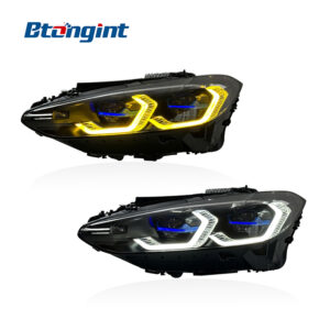 For BMW 4 Series G22 G23 G26 M4, LED Laser Headlight Assembly With Bi-color Golden Eye DRL Upgrade0.
