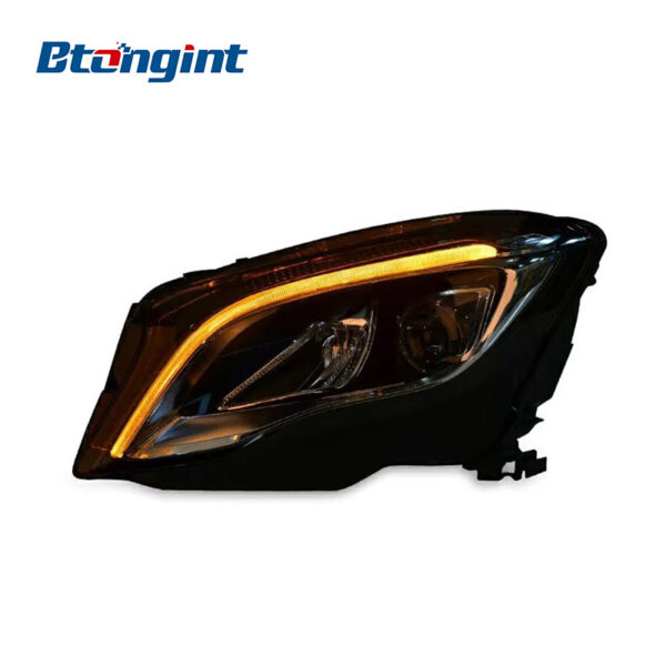 For Mercedes-Benz GLA Headlight Assembly, GLA200 Low to High Spec LED Lens Headlamp with DRL Upgrade