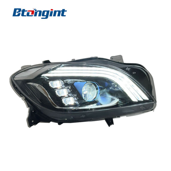 For Mercedes-Benz ML-Class W166 Headlight Assembly, Maybach Style LED Headlamp With Sequential Turn Signal DRL Upgrade