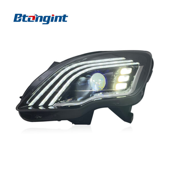 For 2010-2017 Mercedes-Benz R-Class W251 Headlight Assembly, Maybach Style LED Headlamp With Sequential Turn Signal DRL Upgrade