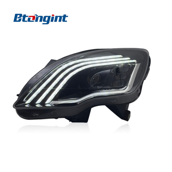For 2010-2017 Mercedes-Benz R-Class W251 Headlight Assembly, Maybach Style LED Headlamp With Sequential Turn Signal DRL Upgrade