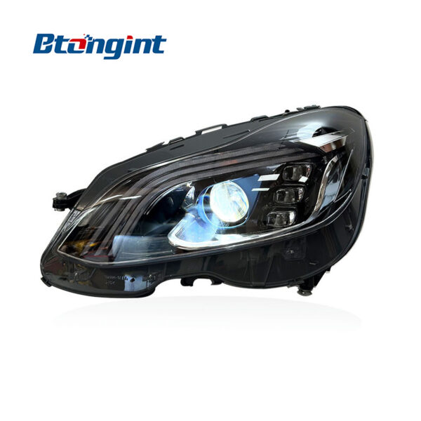 For 2014-2015 Mercedes-Benz E-Class W212 Headlight Assembly, Maybach Style LED Headlamp With Sequential DRL Upgrade