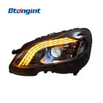 For 2014-2015 Mercedes-Benz E-Class W212 Headlight Assembly, Maybach Style LED Headlamp With Sequential DRL Upgrade