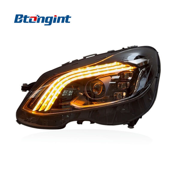 For 2014-2015 Mercedes-Benz E-Class W212 Headlight Assembly, Maybach Style LED Headlamp With Sequential DRL Upgrade