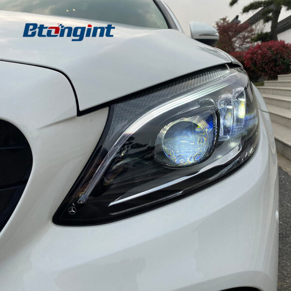For 2015‑2021 Mercedes‑Benz C‑Class W205 Headlight Assembly, High‑Spec Style LED Headlamp With DRL & Turn Signal Upgrade