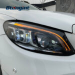 For 2015‑2021 Mercedes‑Benz C‑Class W205 Headlight Assembly, High‑Spec Style LED Headlamp With DRL & Turn Signal Upgrade