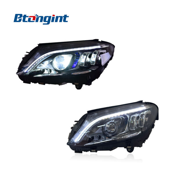 For 2015‑2021 Mercedes‑Benz C‑Class W205 Headlight Assembly, High‑Spec Style LED Headlamp With DRL & Turn Signal Upgrade