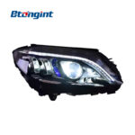 For 2015‑2021 Mercedes‑Benz C‑Class W205 Headlight Assembly, LED Headlamp With DRL & Sequential Turn Signal Upgrade.