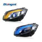 For 2016‑2020 Mercedes‑Benz E‑Class W213 Headlight Assembly, Maybach S‑Class Style Full LED Headlamp With DRL & Sequential Turn Signal Upgrade