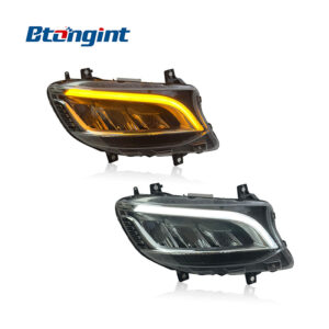 For 2019‑2023 Mercedes‑Benz Sprinter Headlight Assembly, High‑Spec Style LED Headlamp With DRL & Sequential Turn Signal Upgrade