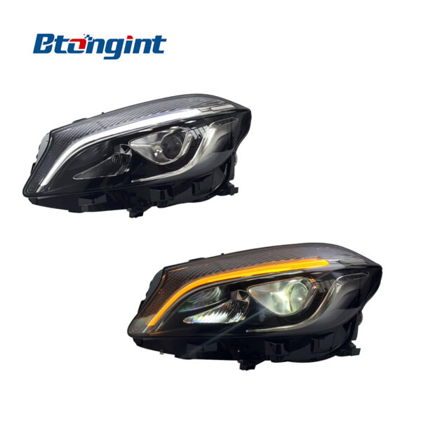 For 2013‑2018 Mercedes‑Benz A‑Class W176 Headlight Assembly, AMG‑Style LED Lens Headlamp With DRL & Sequential Turn Signal Upgrade