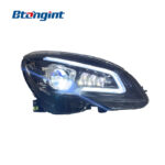 主标题：For 2011‑2014 Mercedes‑Benz C‑Class W204 Headlight Assembly, LED Lens Headlamp With DRL & Sequential Turn Signal Upgrade