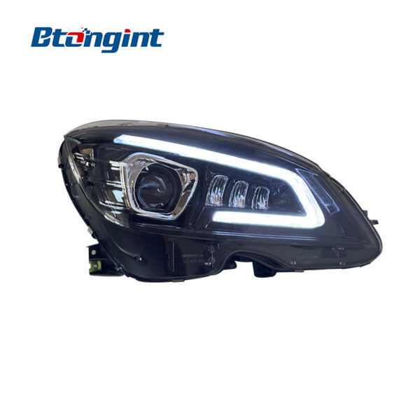 主标题：For 2011‑2014 Mercedes‑Benz C‑Class W204 Headlight Assembly, LED Lens Headlamp With DRL & Sequential Turn Signal Upgrade