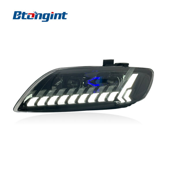 For 2006‑2015 Audi Q7 Headlight Assembly, LED Laser Bi‑Xenon Lens Headlamp With DRL & Sequential Turn Signal Upgrade
