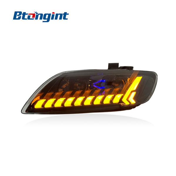 For 2006‑2015 Audi Q7 Headlight Assembly, LED Laser Bi‑Xenon Lens Headlamp With DRL & Sequential Turn Signal Upgrade