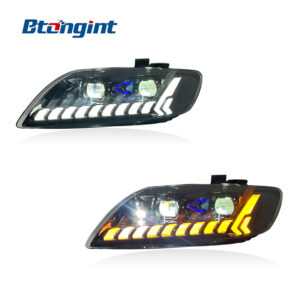 For 2006‑2015 Audi Q7 Headlight Assembly, LED Laser Bi‑Xenon Lens Headlamp With DRL & Sequential Turn Signal Upgrade