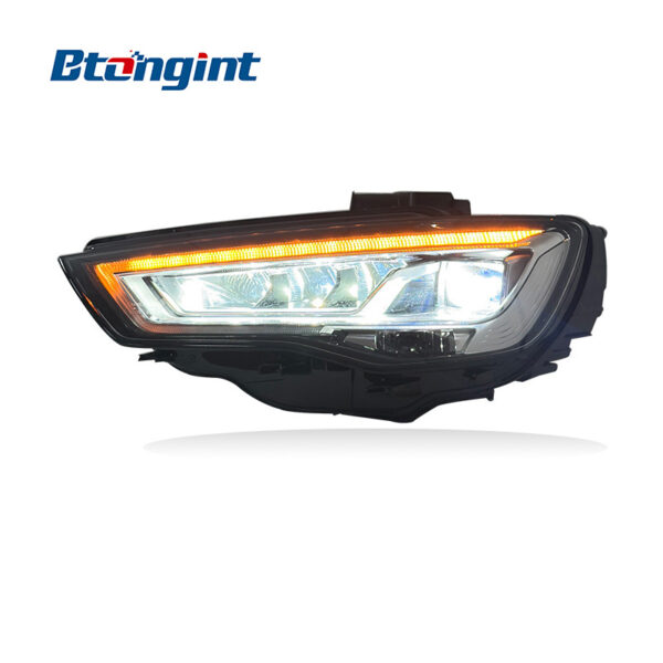 Headlight Assembly For Audi A3 2014‑2016 Upgrade To 2017 New Matrix LED Lens DRL Sequential Turn Signal Retrofit