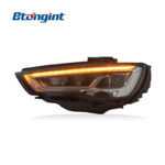 Headlight Assembly For Audi A3 2014‑2016 Upgrade To 2017 New Matrix LED Lens DRL Sequential Turn Signal Retrofit