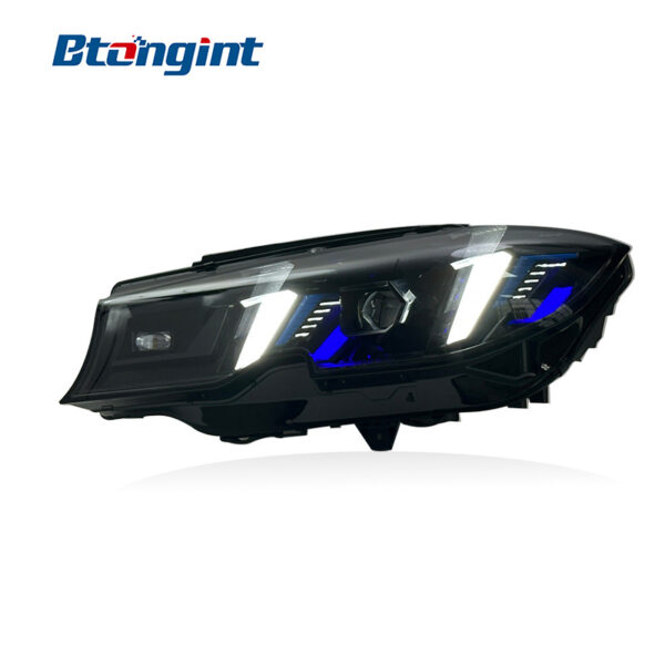 Headlight Assembly For BMW 3‑Series G20 G28 2020‑2022 Retrofit G22 Fangs Style DRL Headlamp