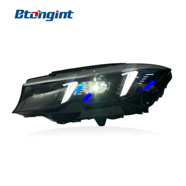 Headlight Assembly For BMW 3‑Series G20 G28 2020‑2022 Retrofit G22 Fangs Style DRL Headlamp
