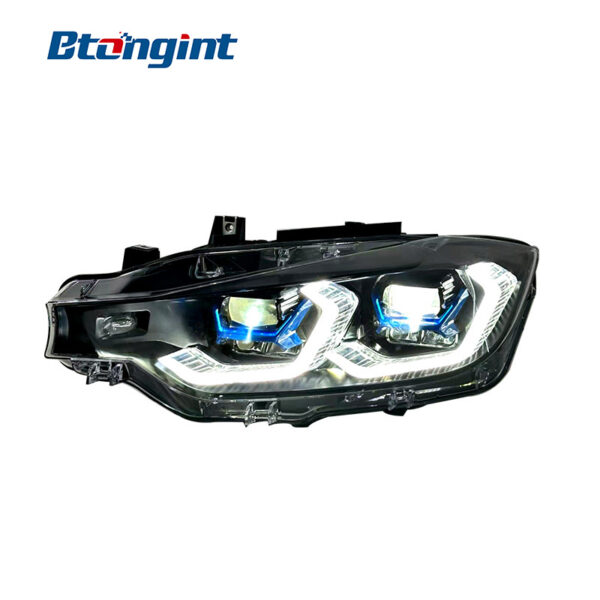 Headlight Assembly For BMW 3‑Series F30 F35 2013‑2018 Retrofit Scoop‑Shape DRL Laser LED Lens Headlamp