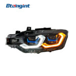 Headlight Assembly For BMW 3‑Series F30 F35 2013‑2018 Retrofit Scoop‑Shape DRL Laser LED Lens Headlamp