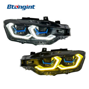 Headlight Assembly For BMW 3‑Series F30 F35 2013‑2018 Retrofit Scoop‑Shape DRL Laser LED Lens Headlamp
