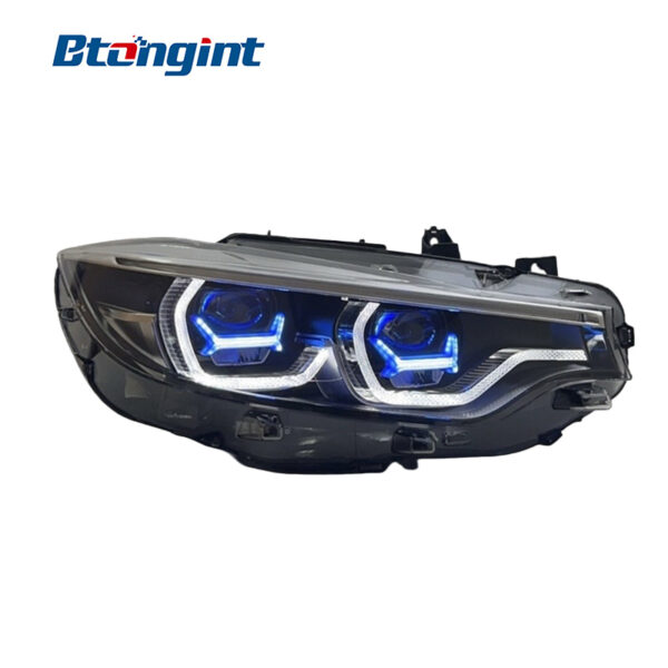 Headlight Assembly For BMW 4‑Series F32 2013‑2020 Retrofit Laser Lens LED DRL Sequential Turn Signal.