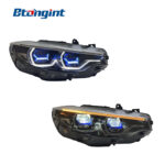 Headlight Assembly For BMW 4‑Series F32 2013‑2020 Retrofit Laser Lens LED DRL Sequential Turn Signal.