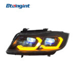 Headlight Assembly For BMW 3‑Series E90 2005‑2012 Old To New Retrofit LED Lens DRL Turn Signal